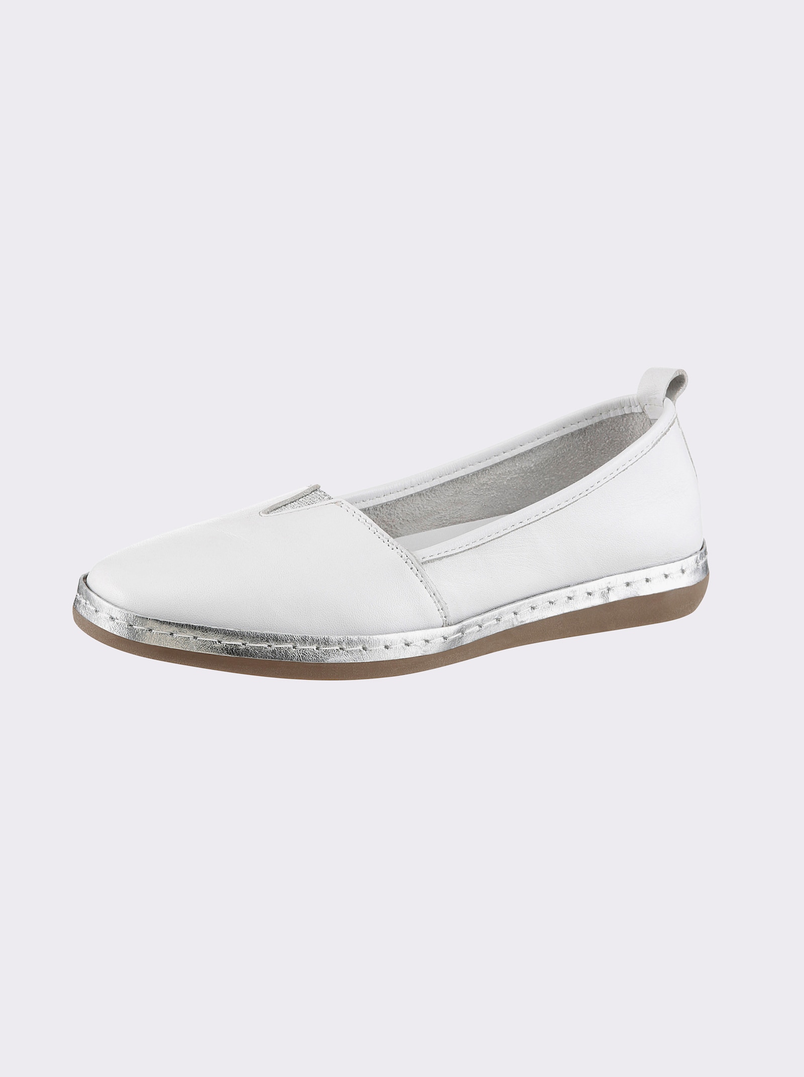 Andrea Conti Slipper - weiß-silberfarben