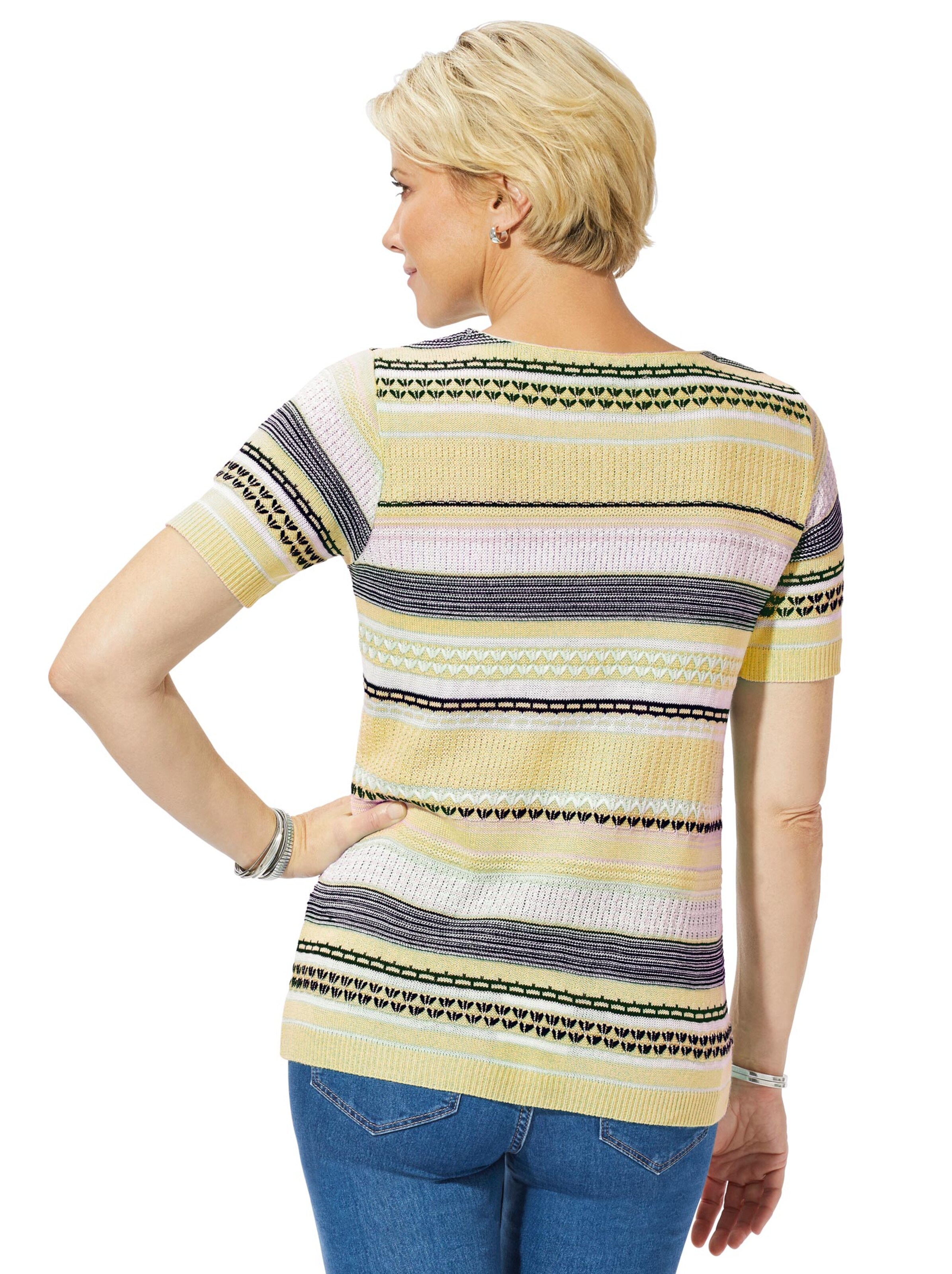 Collection L Pullover - vanille-gemustert