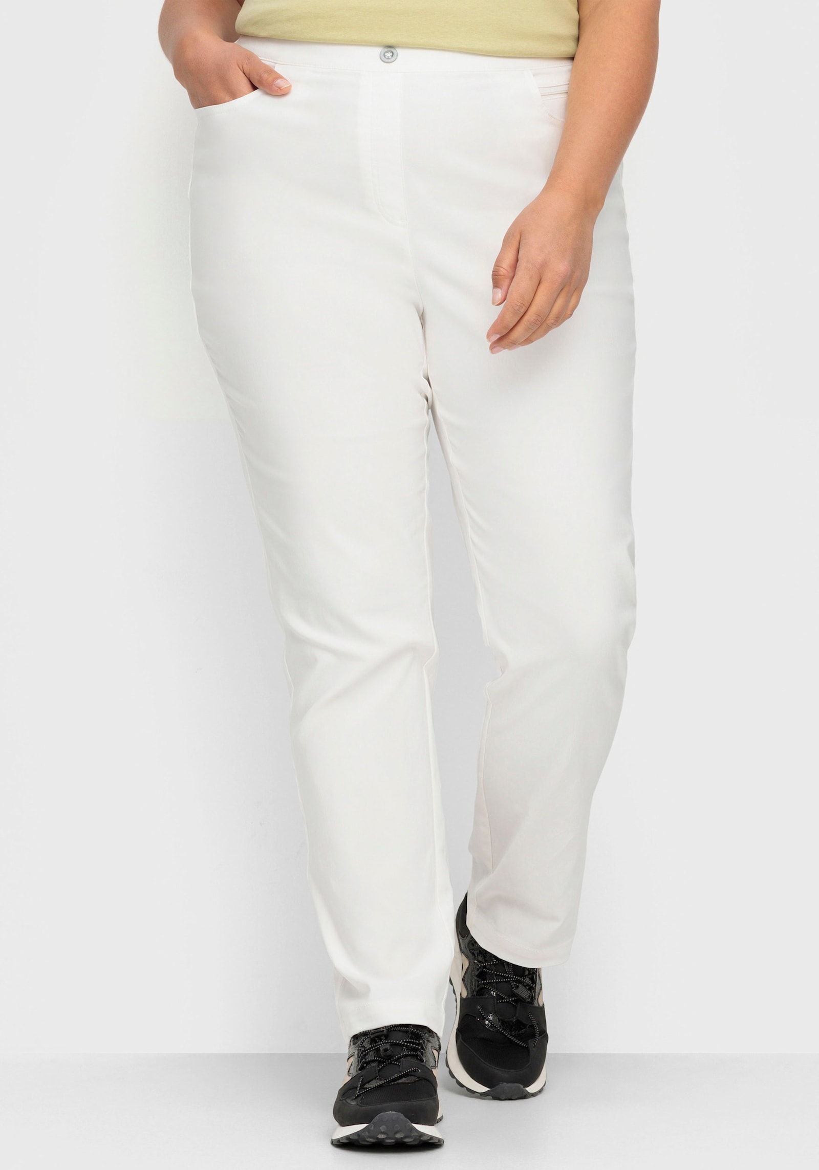 Bengalinhose mit Zierreißverschlüssen - weiß