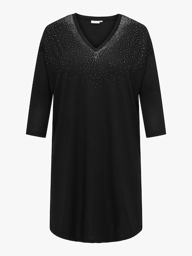 ONLY CARMAKOMA Jerseykleid - black detail:dusty front