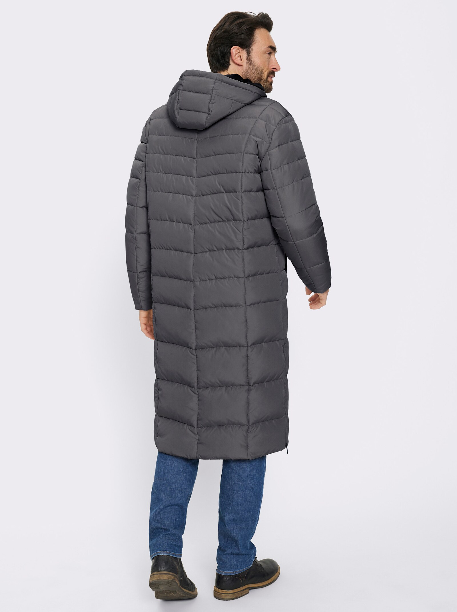 Marco Donati Longjacke mit 2-Wege-Reißverschluss - anthrazit