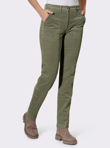 heine Cordhose mit Stretch - khaki