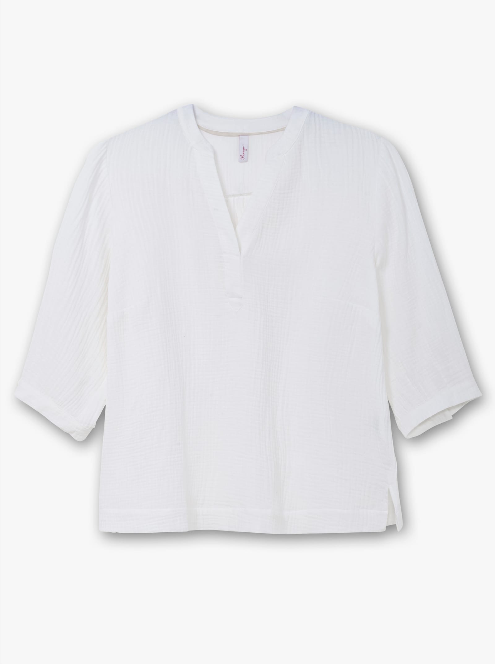 sheego Tunika aus Musselin, mit V-Schlitz - ecru