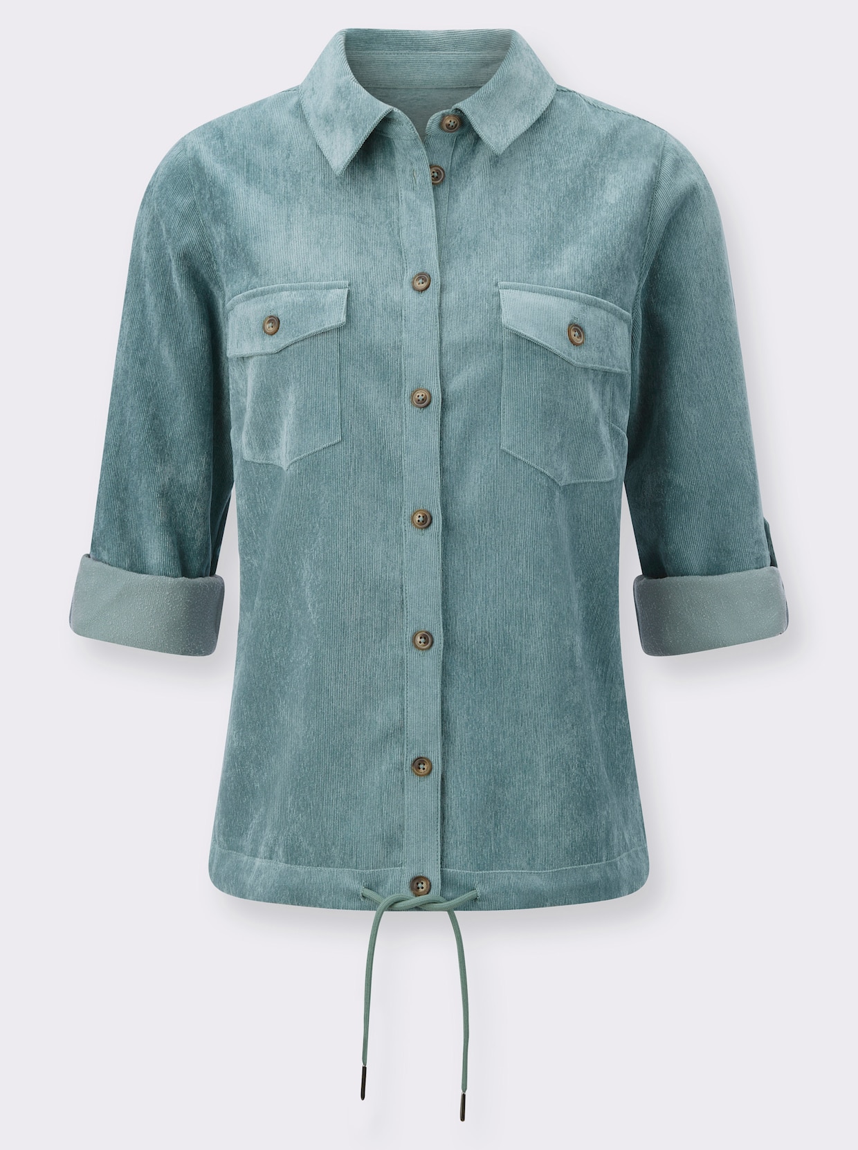 Langarm-Bluse - jade