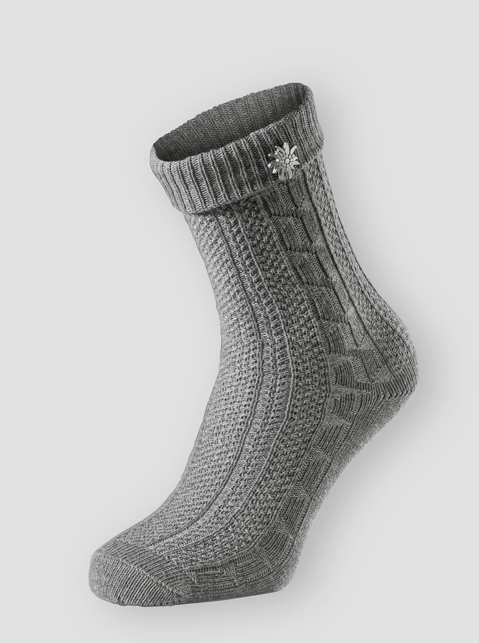 Folkloresokken - grijs gemêleerd