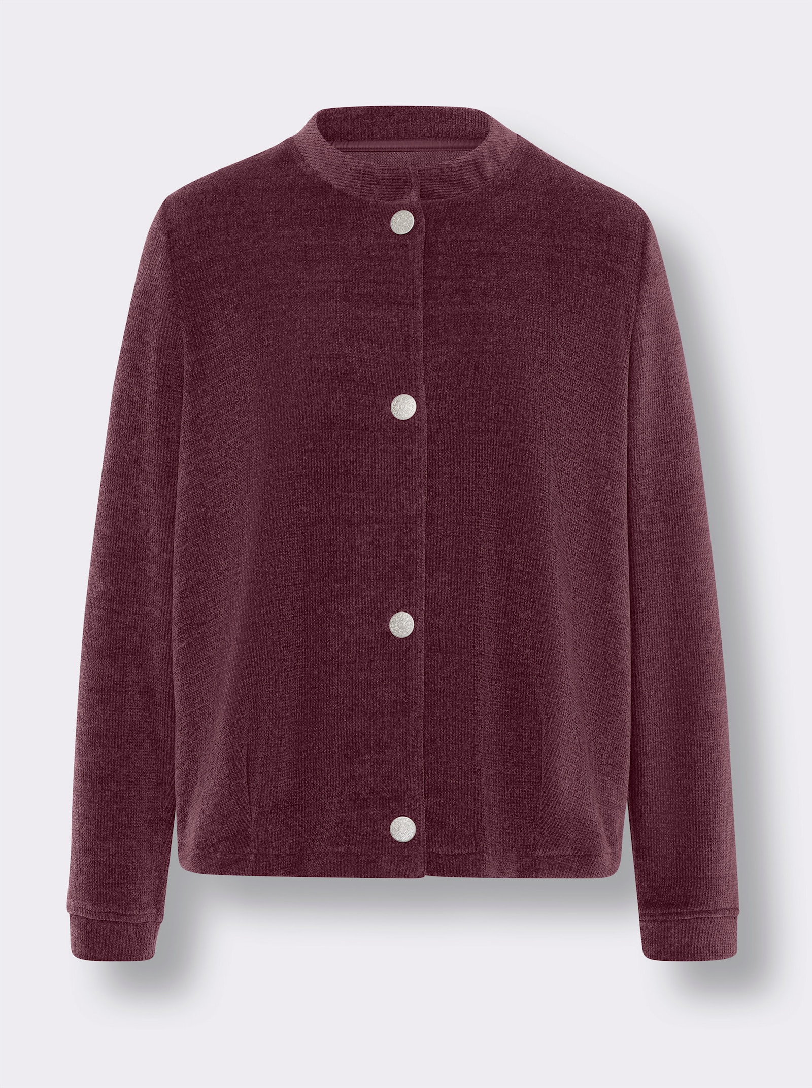 heine Shirtjacke aus Chenillegarn - burgund