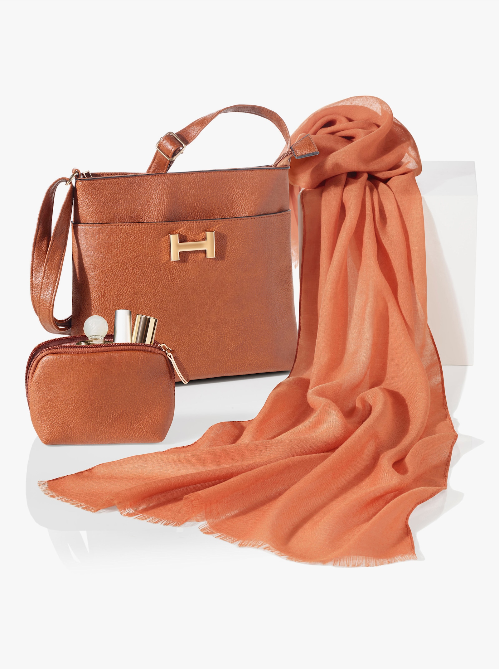 Handtaschen-Set, 3-tlg. - braun