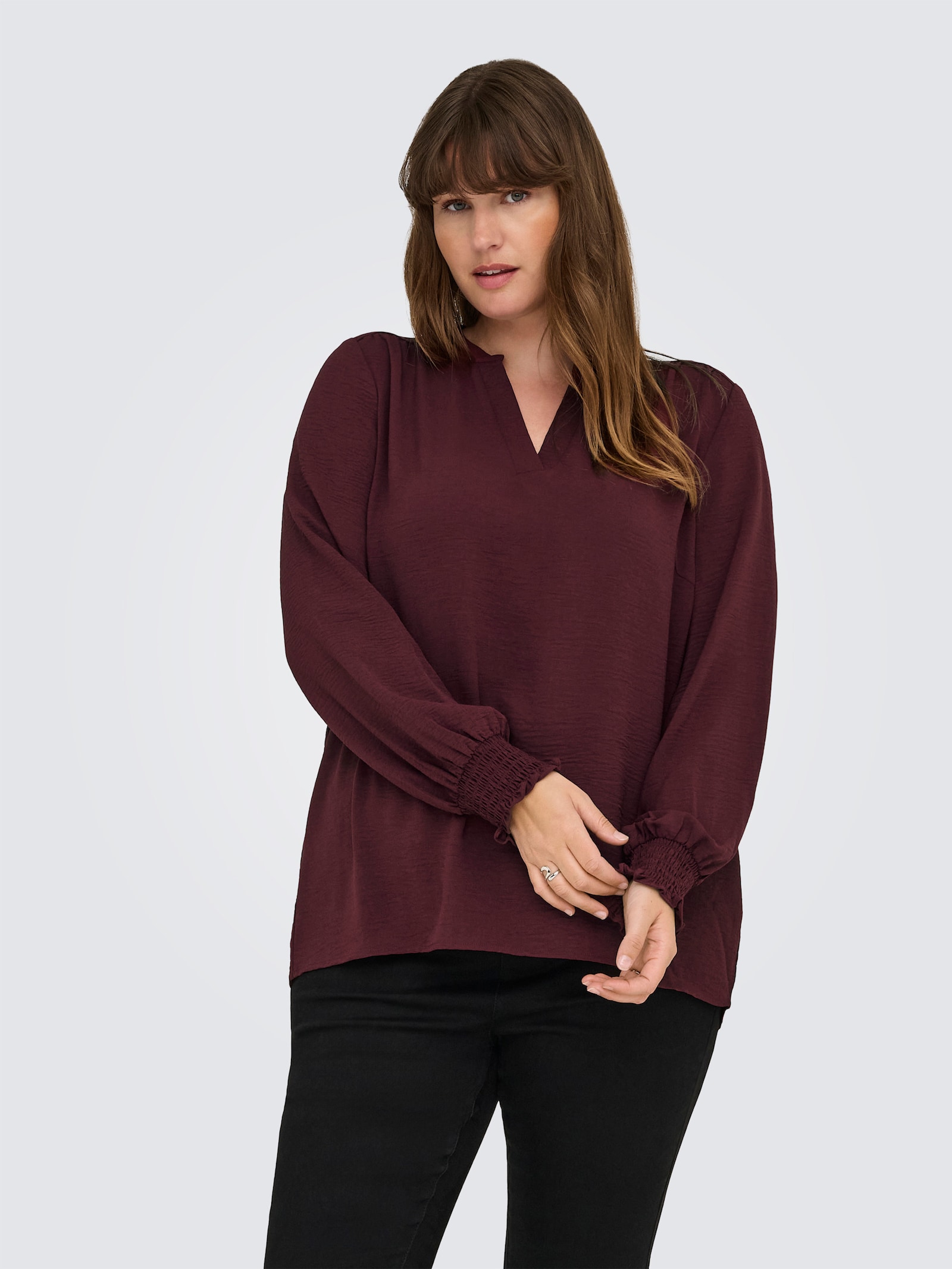 ONLY CARMAKOMA Shirtbluse - tawny port