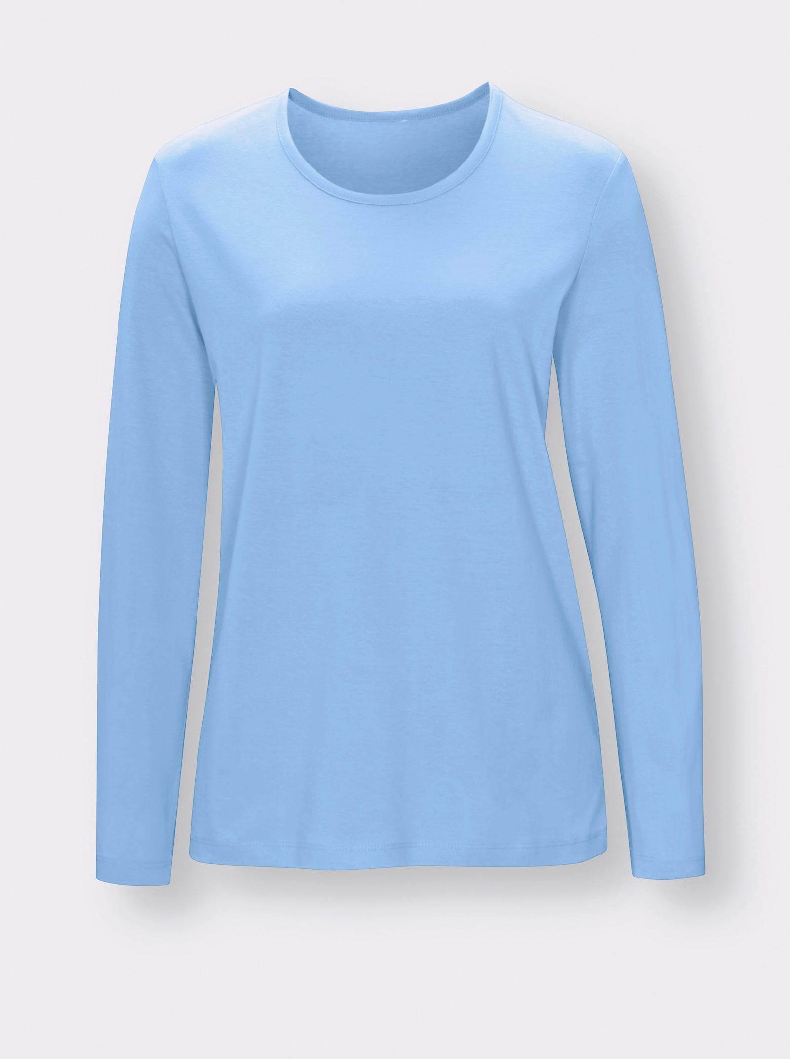 Schlafanzugshirt in Single-Jersey-Qualität - himmelblau