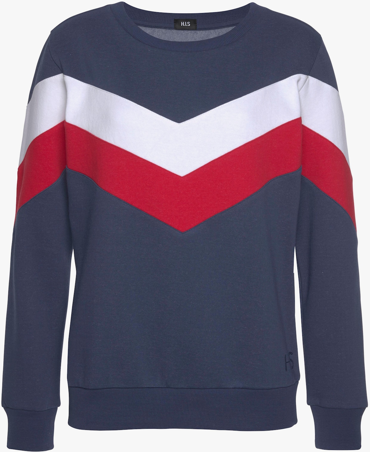 H.I.S Sweatshirt - marine/rood/wit