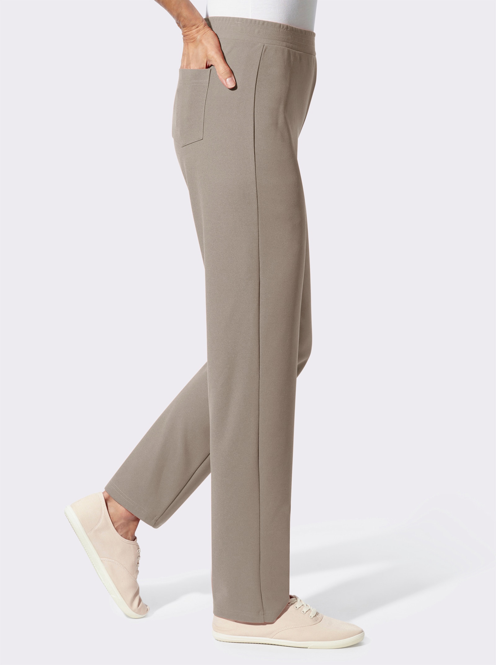 Schlupfhose in gerader Form - sesam