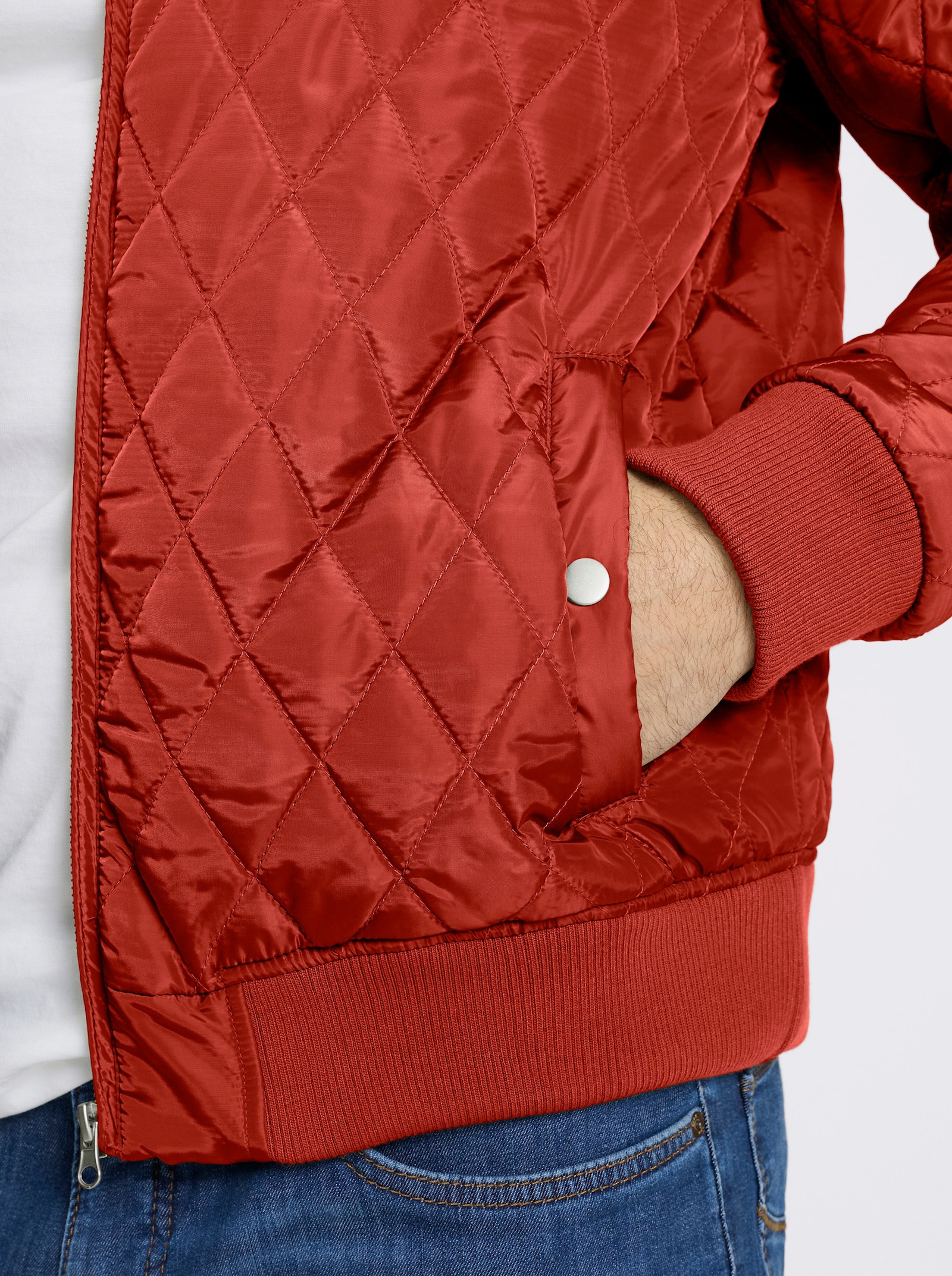 Marco Donati Steppjacke mit Rautensteppung - rostrot