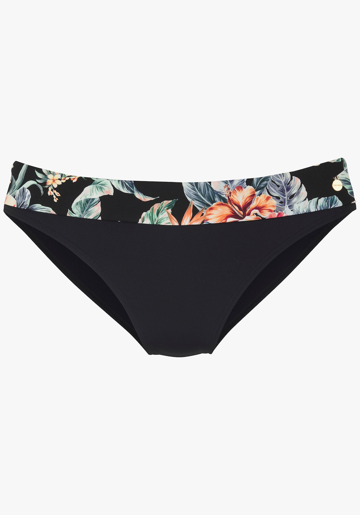 LASCANA Bikinibroekje - zwart bedrukt