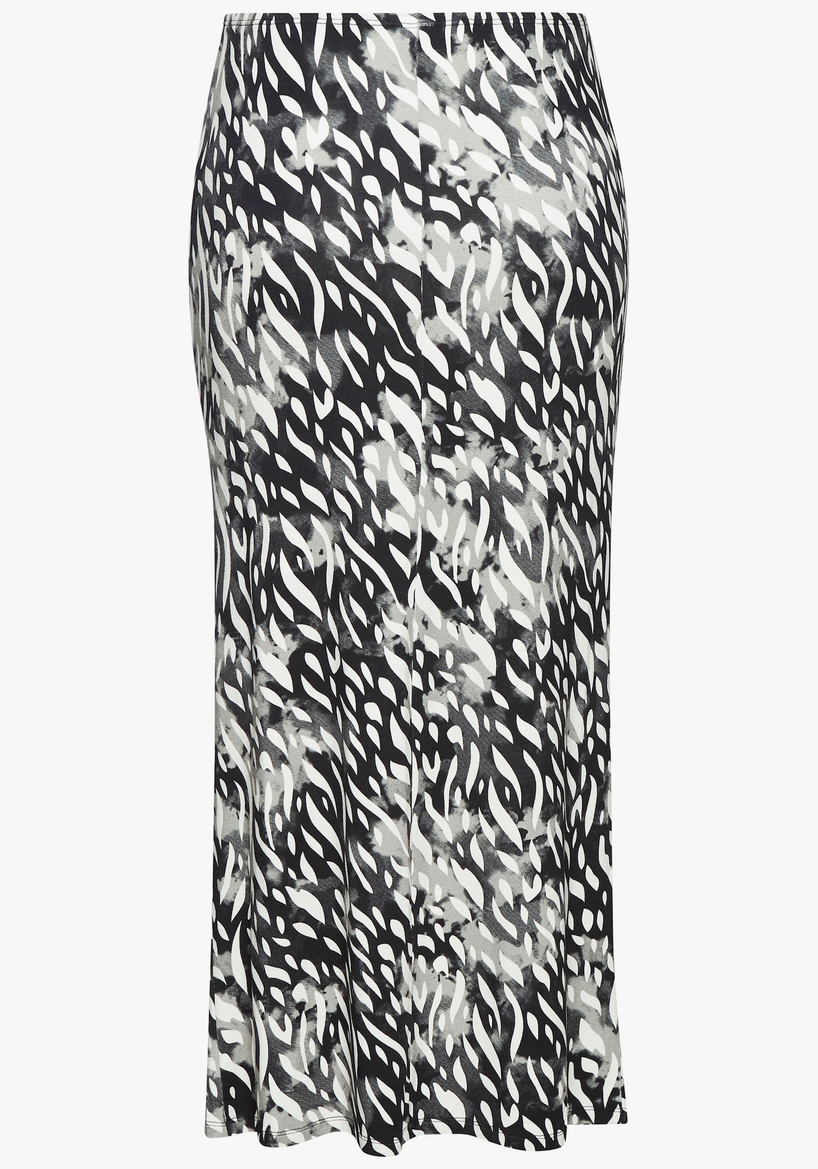 LASCANA Jerseyrock - creme-graublau bedruckt