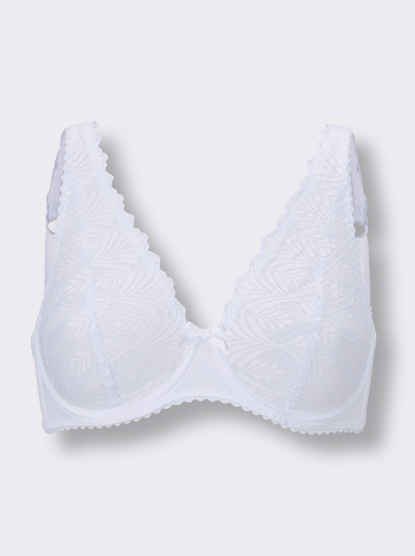 wäschepur Beugelbeha met kantgarnering - wit