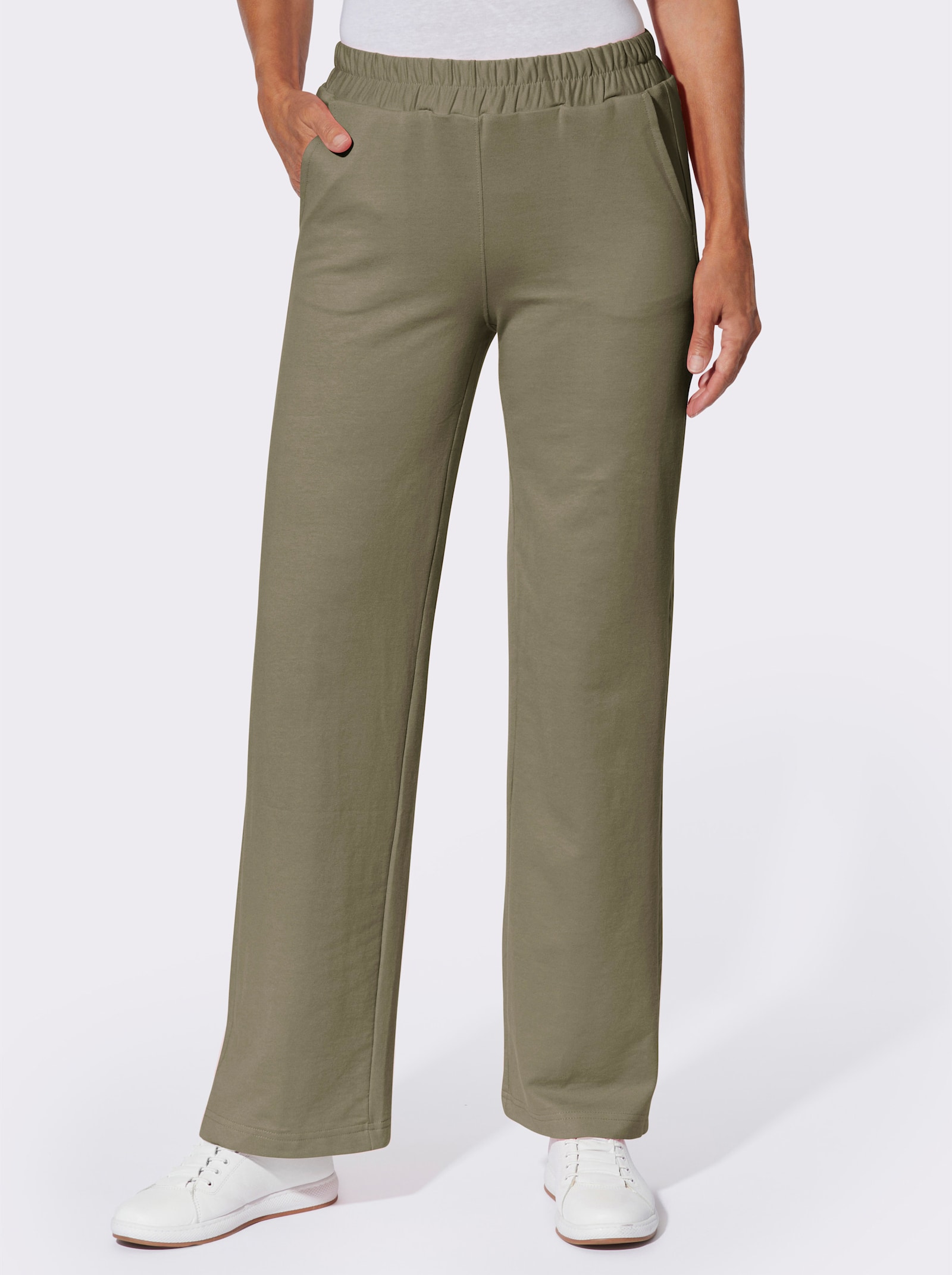 Sweathose in weiter Schlupfform - khaki