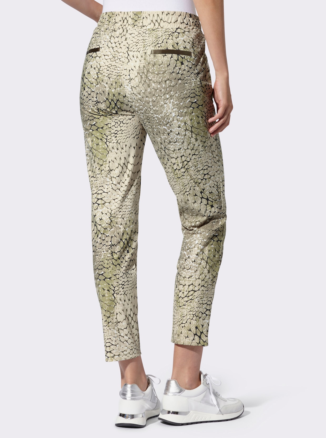 heine Jerseyhose - khaki-sand-bedruckt