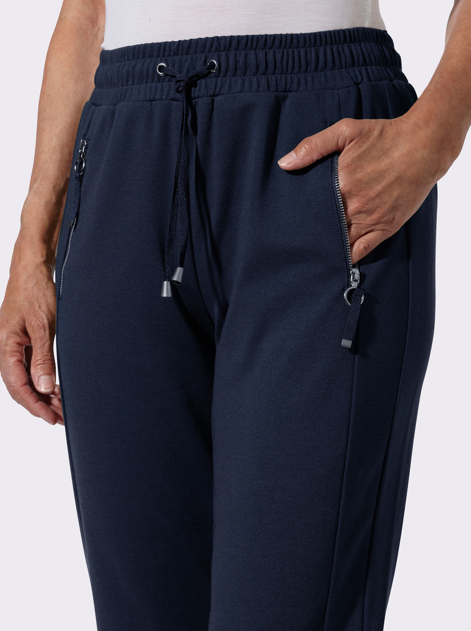  Jogg Pants mit Reißverschluss-Taschen - marine