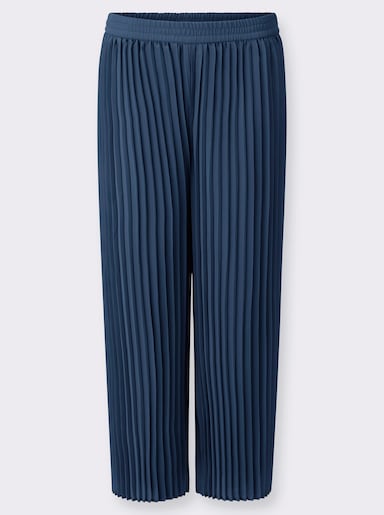 Marlene-Hose in Plissee-Qualität - dunkelblau