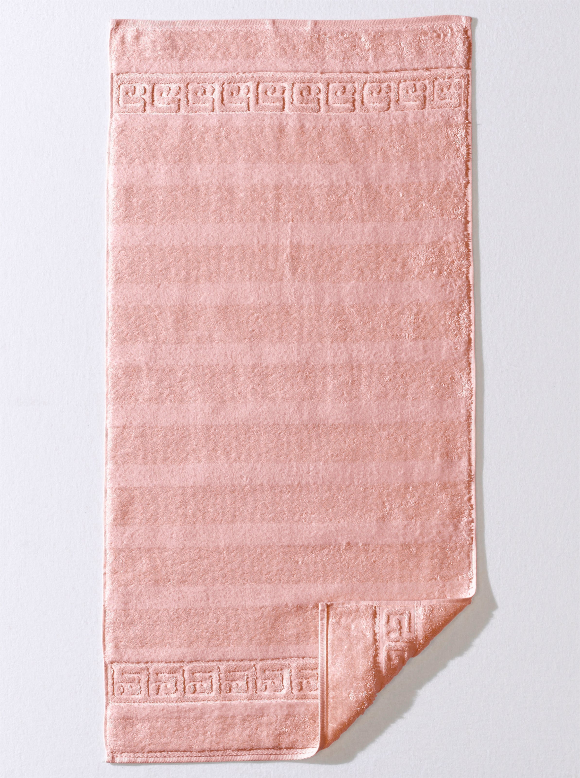 Handtuch in günstig Kaufen-Handtuch in rosé von Cawö. Handtuch in rosé von Cawö <![CDATA[Handtuch-Programm mit eleganter Mäanderborte und dezenten Veloursstreifen. Besonders langlebige und saugstarke Walkfrottier-Qualität.]]>. 