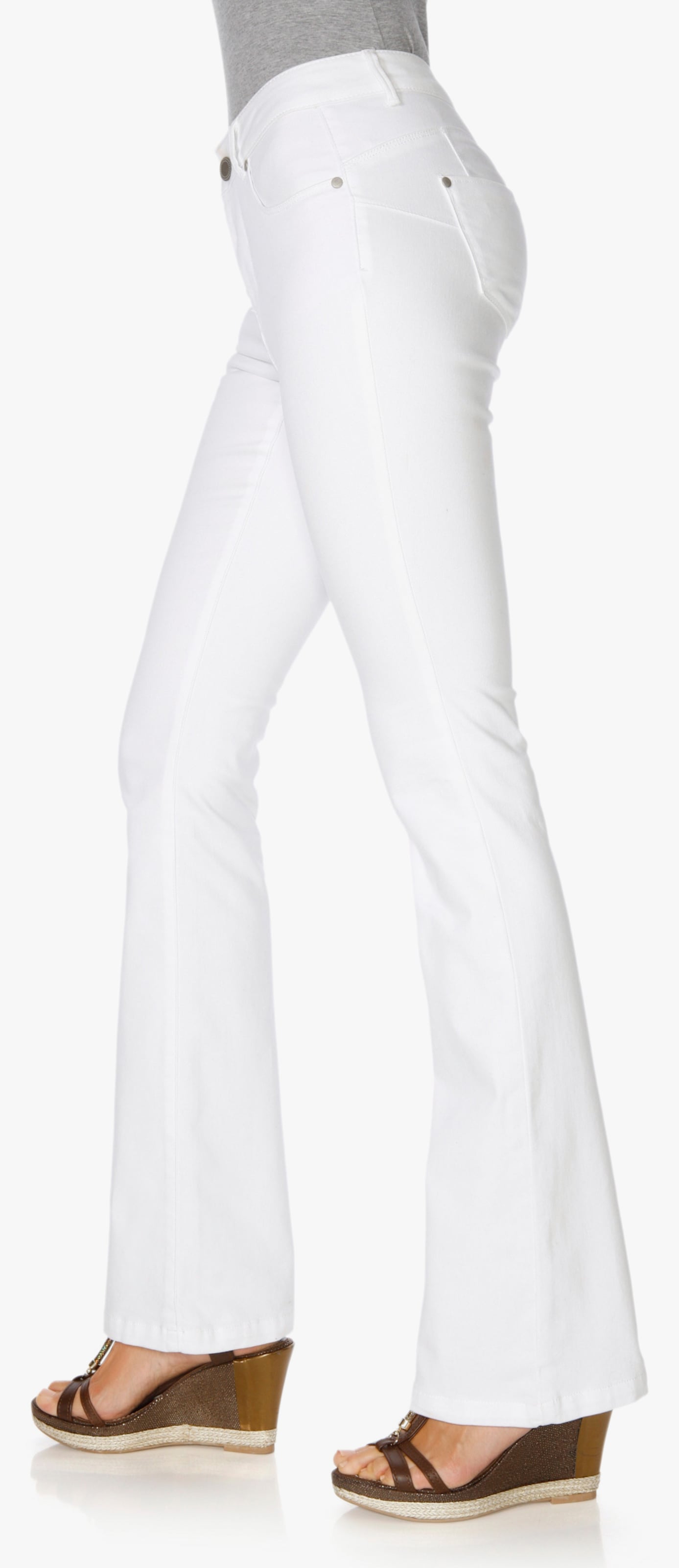 heine Bootcut-Jeans mit Bauchweg-Effekt - weiss