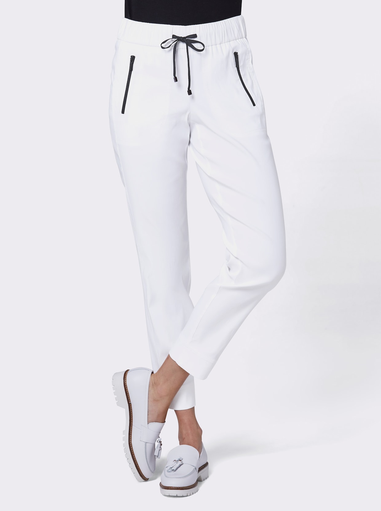 Stehmann Comfort line Pantalon lyocell - blanc
