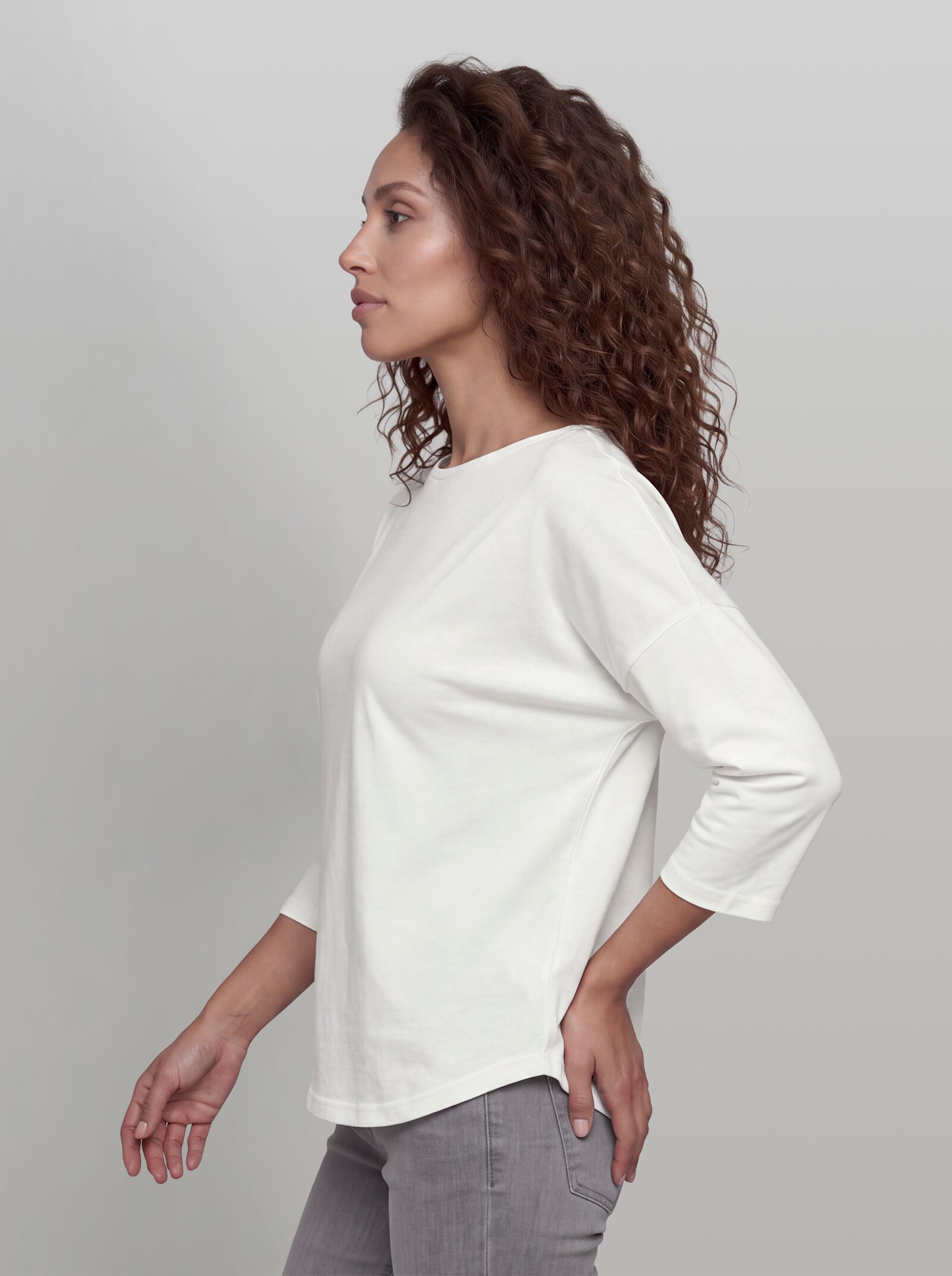 heine 3/4-Arm-Shirt mit Leinen - ecru