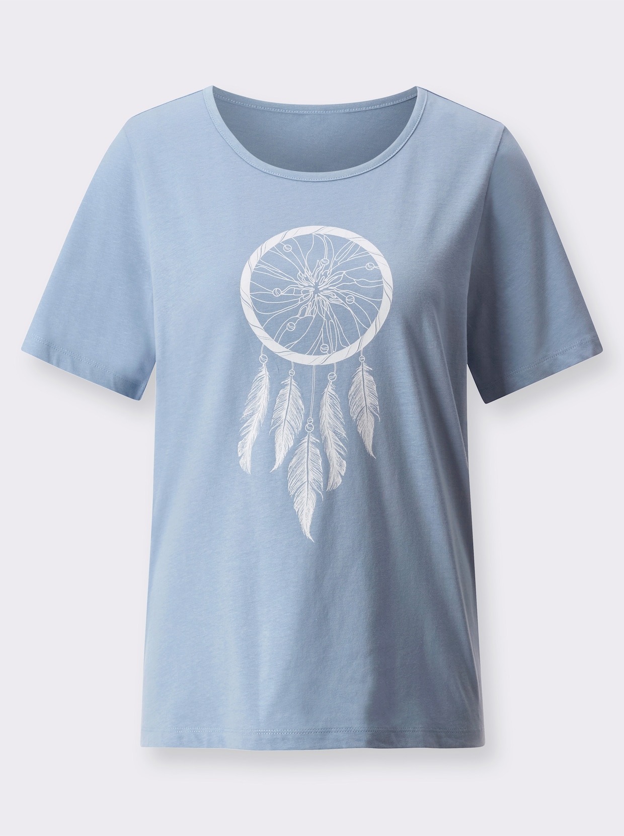 Shirt met korte mouwen - bleu/ecru
