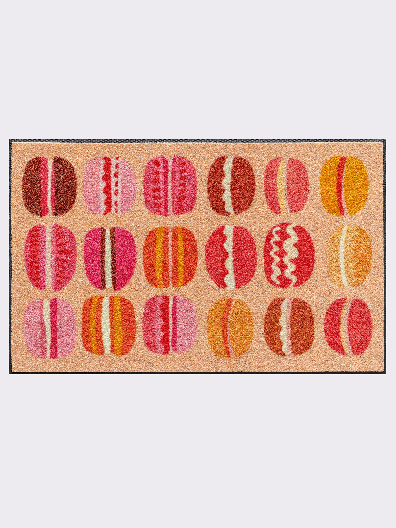 wash+dry by Kleen-Tex Fußmatte für den Innen- und überdachten Außenbereich - apricot-flamingo-gemustert