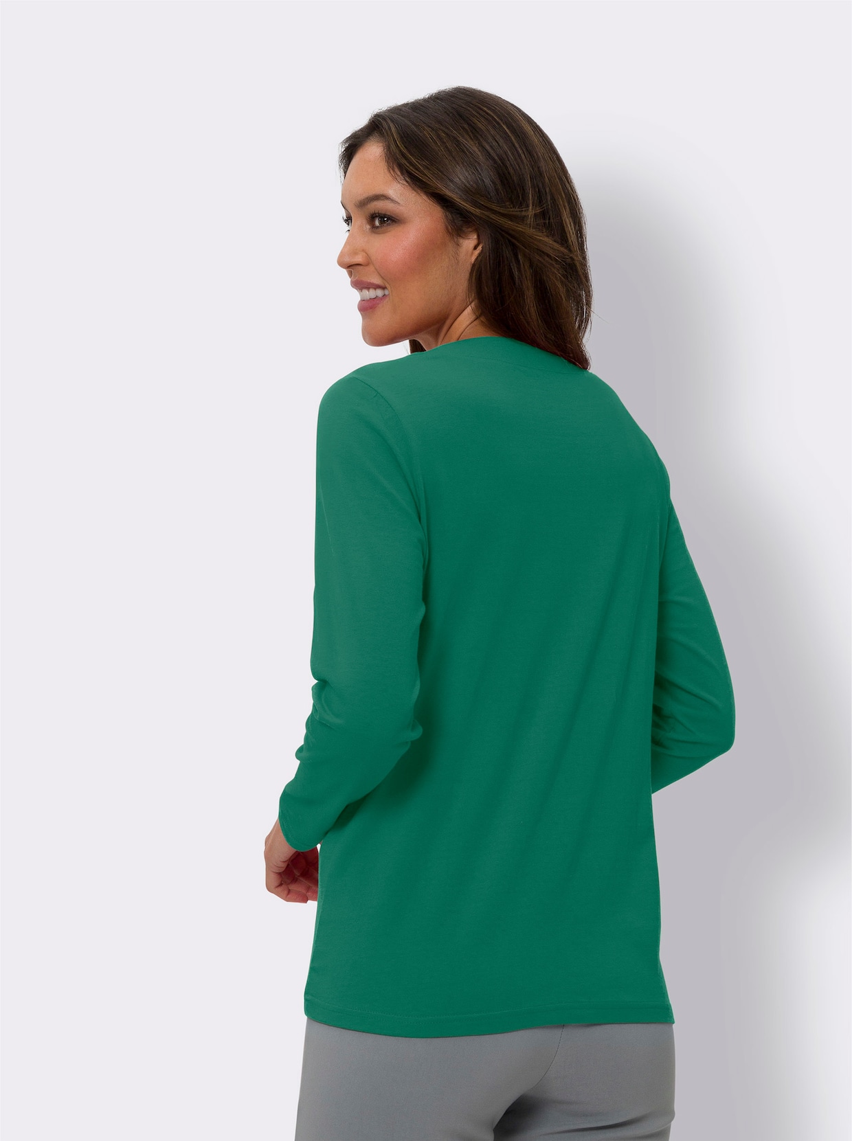 Tričko s dlouhým rukávem - zelená