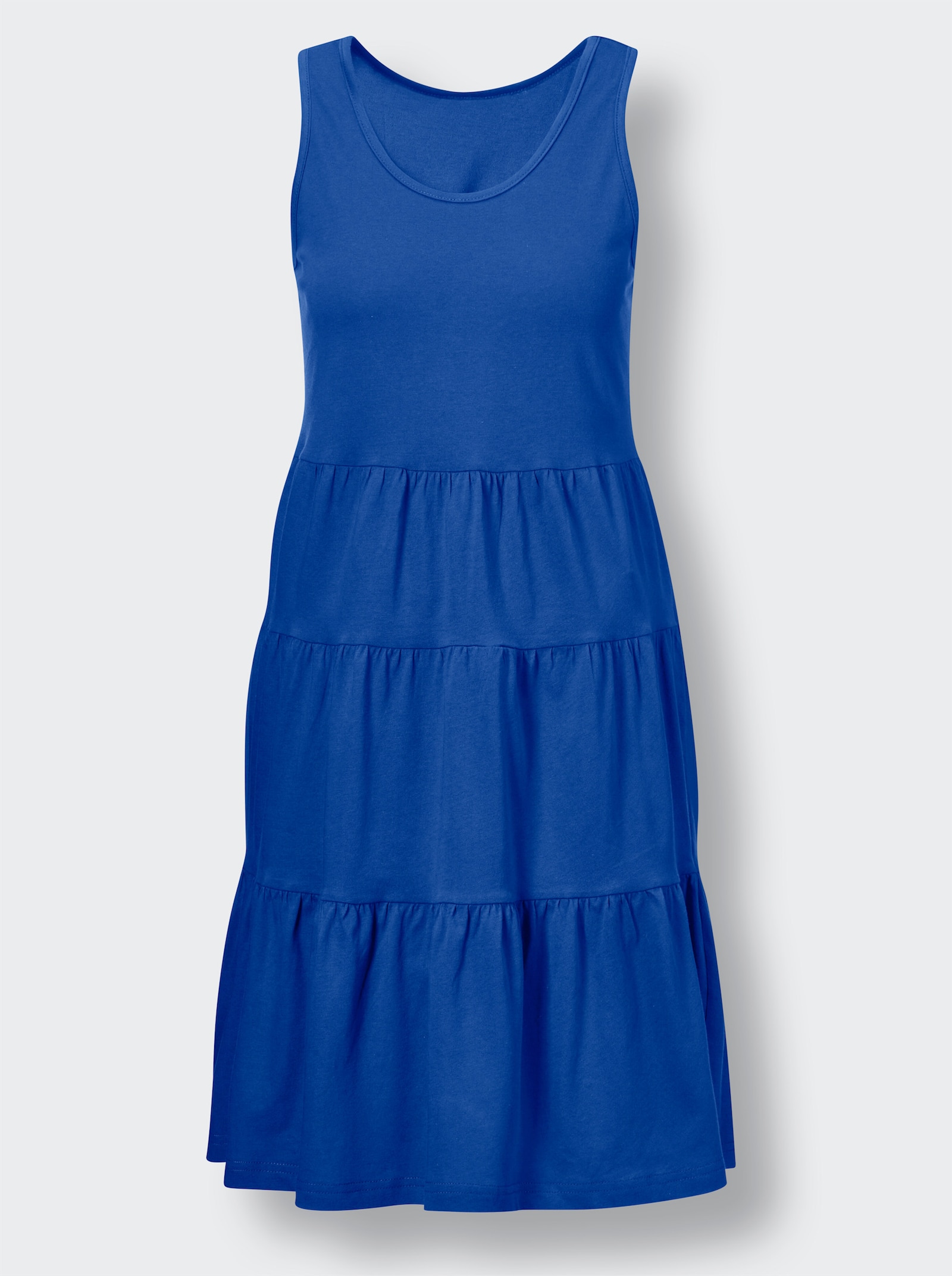feel good Sommerkleid mit Stufenrock - royalblau