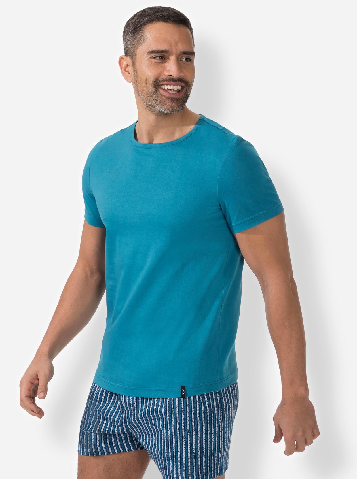 wäschepur Shirt - topas + dunkelblau