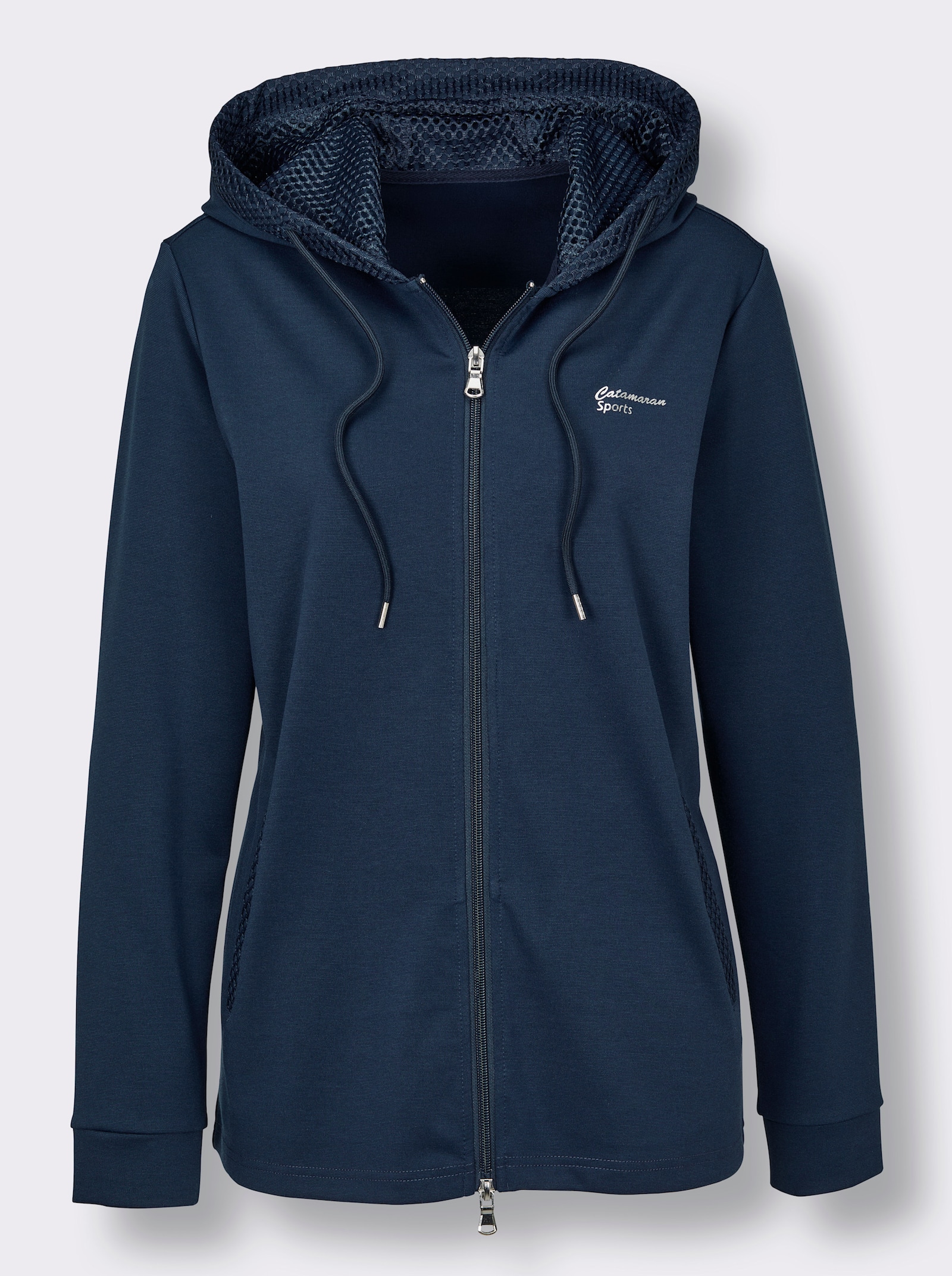Catamaran Sports Funktionsjacke mit Mesh-Besatz - dunkelblau