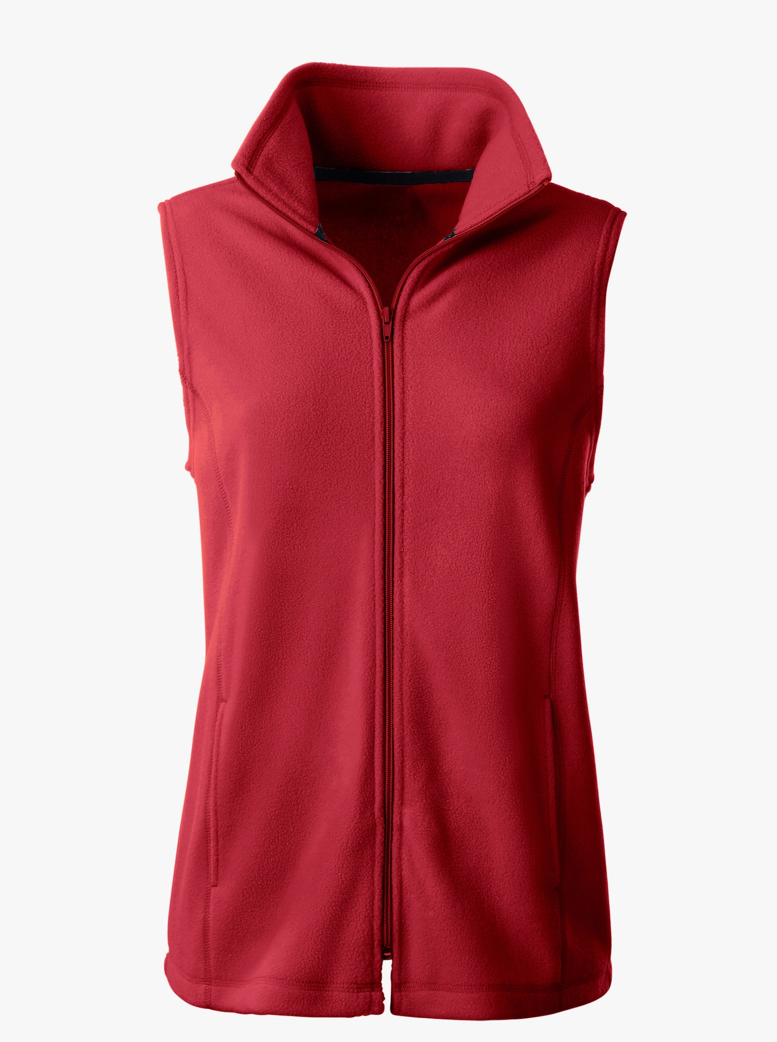 Fleecegilet in antipilling-uitvoering - wijnrood