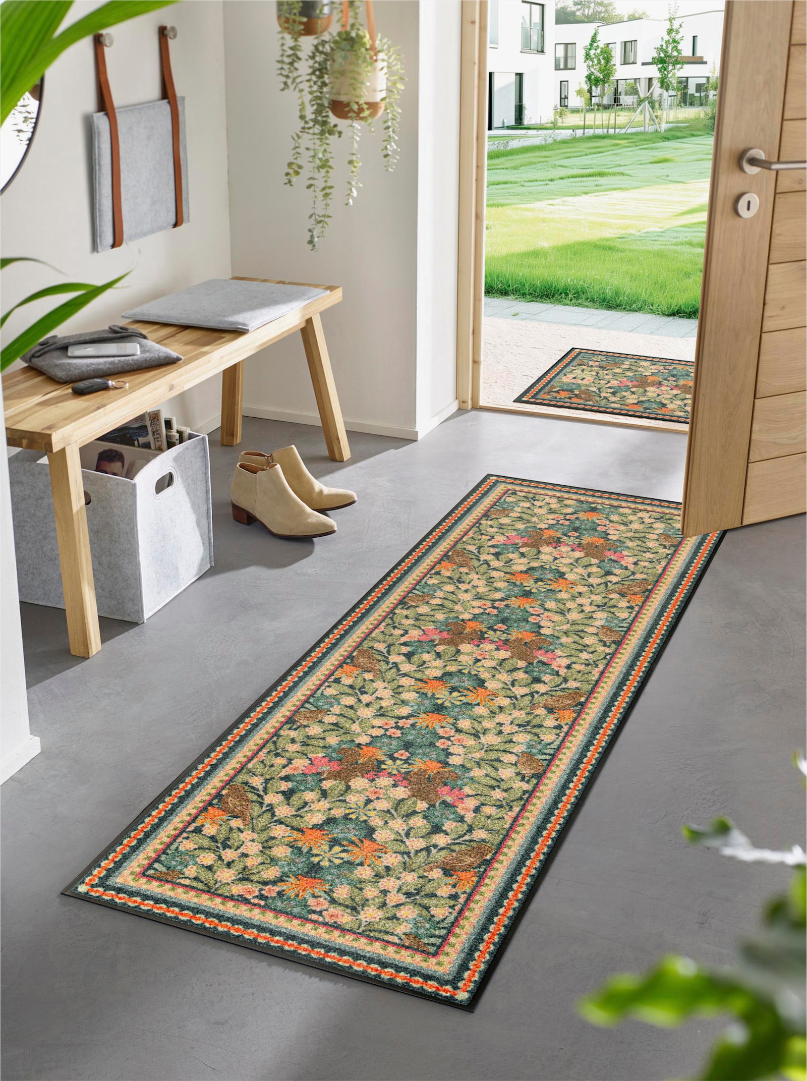 wash+dry by Kleen-Tex Fußmatte - grün-gemustert