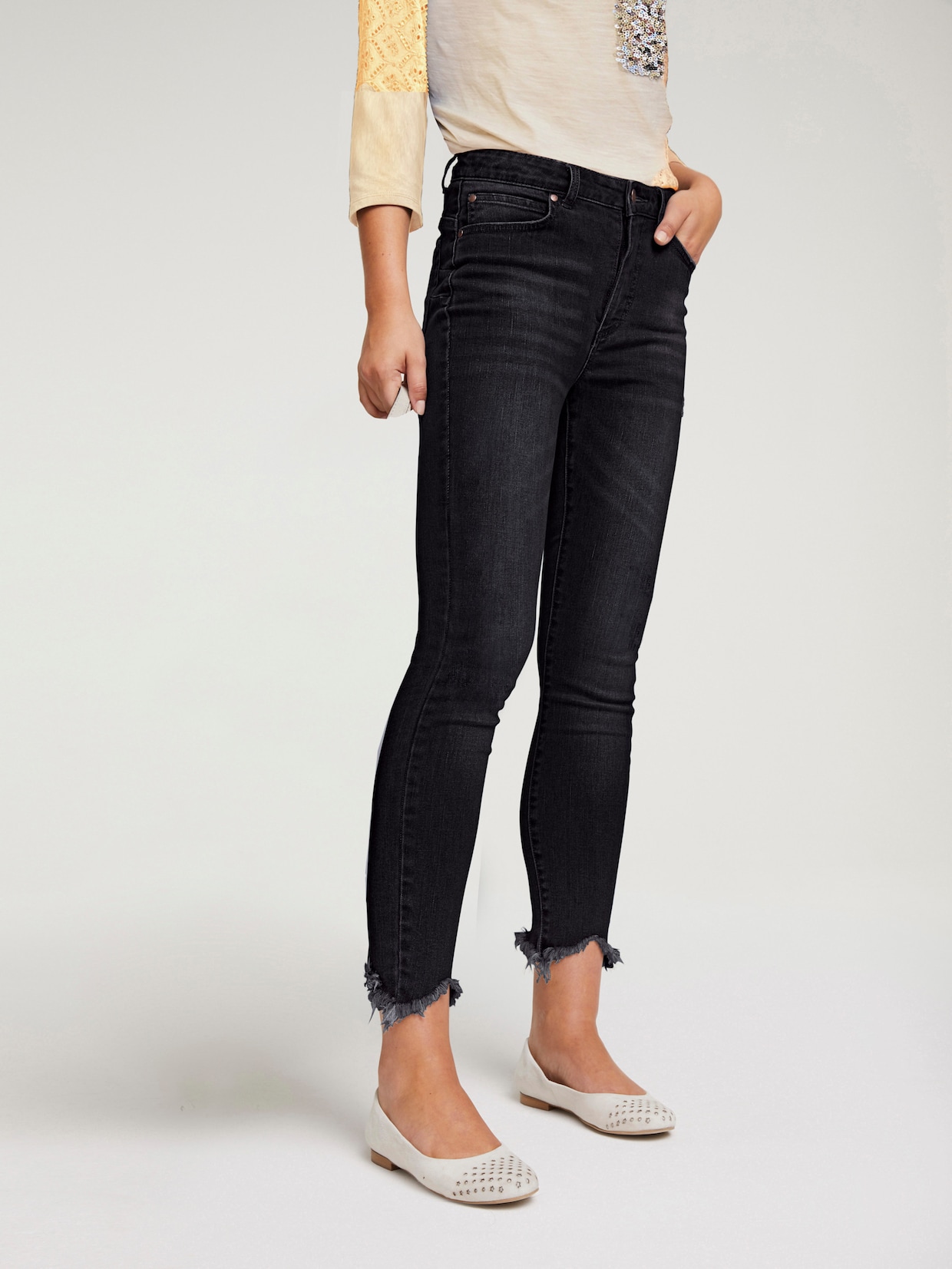 heine Bauchweg-Jeans - black denim