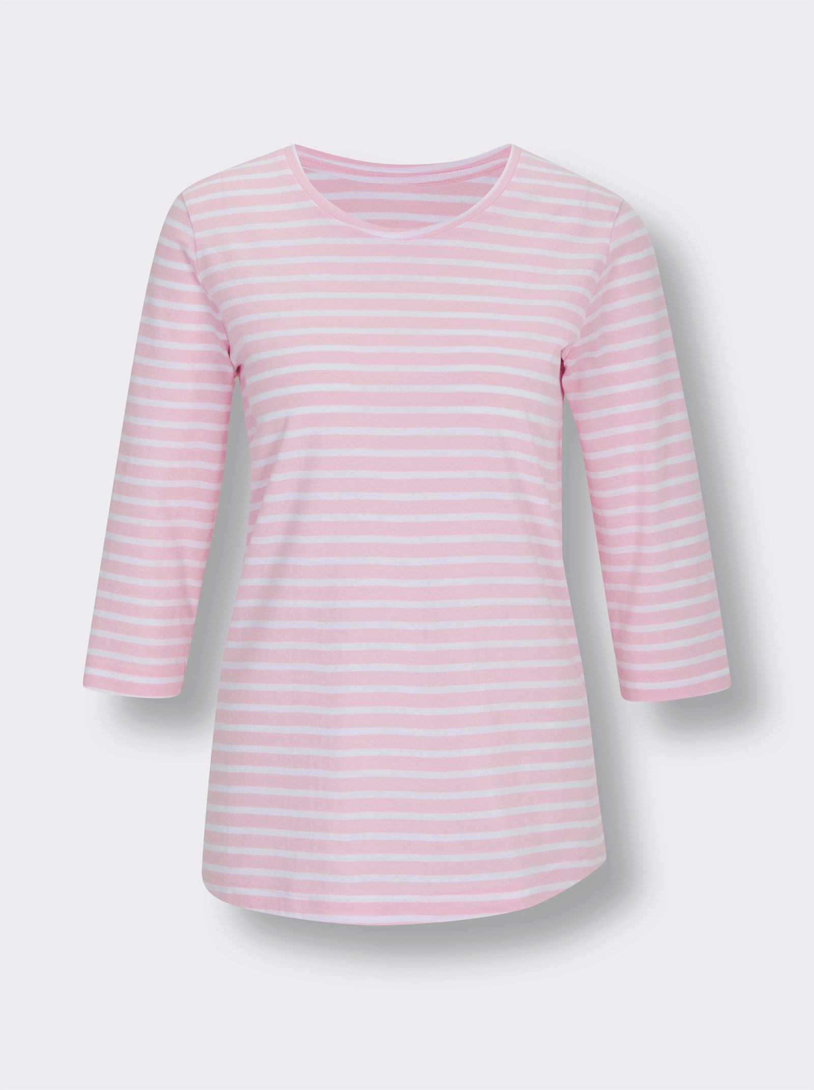 wäschepur Pyjama-Shirt - roze/wit gestreept
