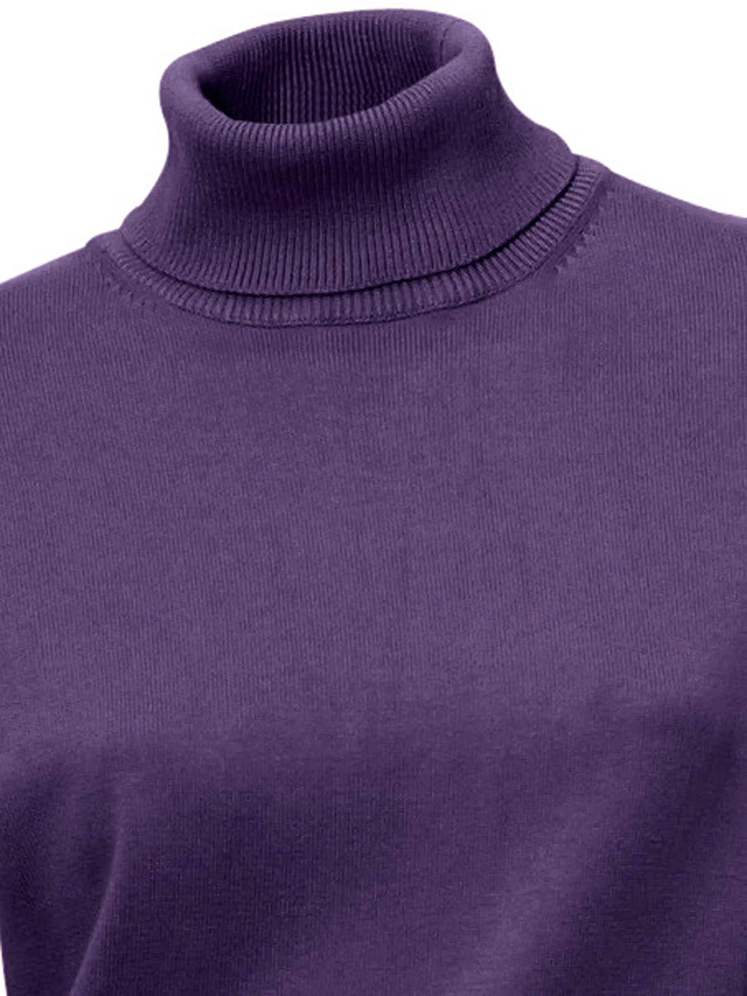 Damenmode Pullover Linea Tesini Rollkragen-Pullover in pflaume 