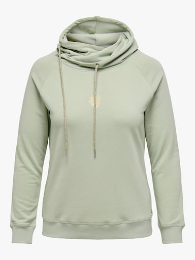 ONLY CARMAKOMA Kapuzensweatshirt - desert sage detail:w. desert sage lurex emb.