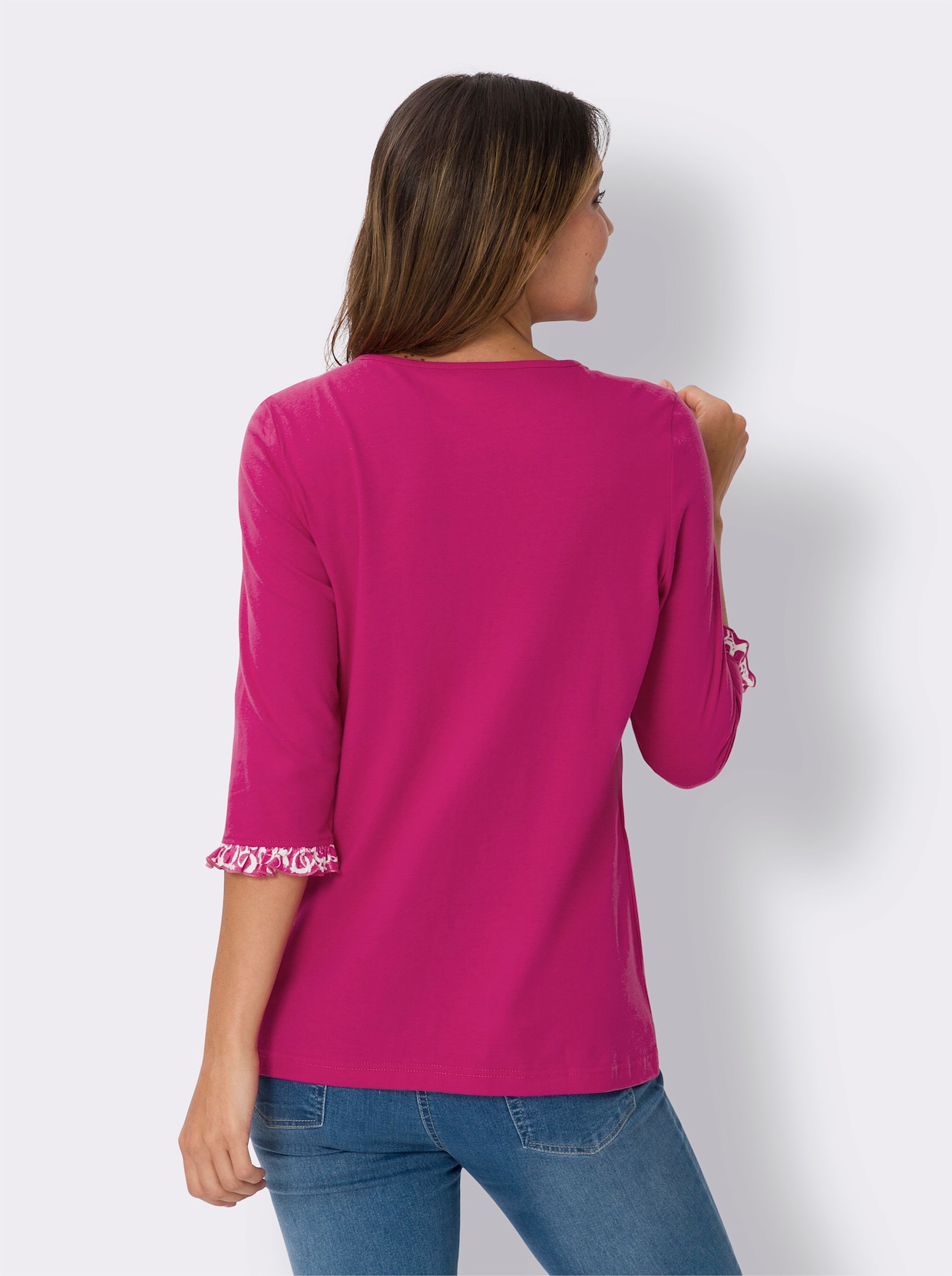 2-in-1-Shirt - fuchsia-ecru