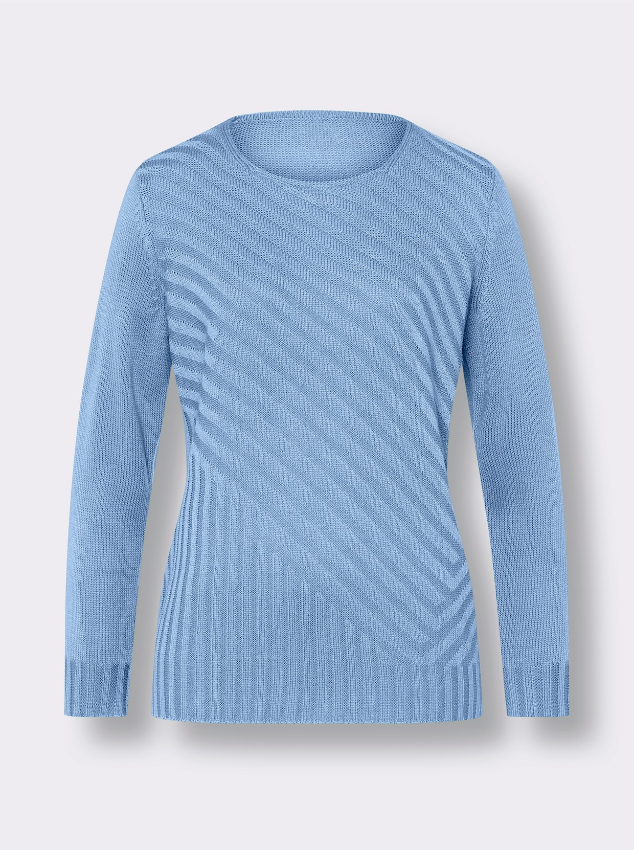 Langarm-Pullover - himmelblau