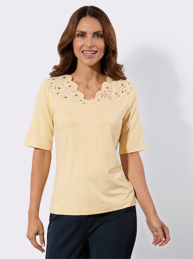 Spitzenshirt - vanille