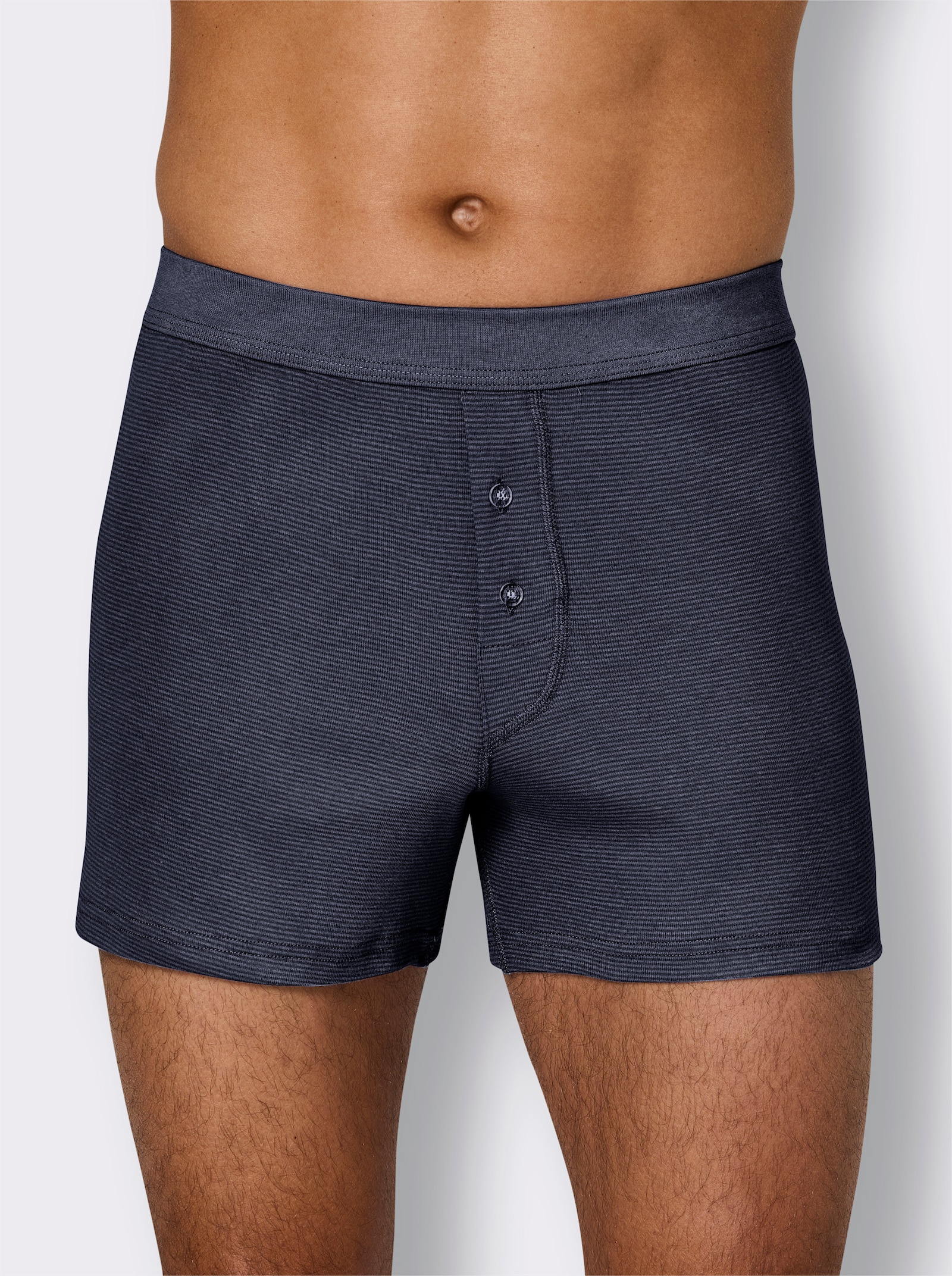 wäschepur men Boxershorts - marine-geringelt