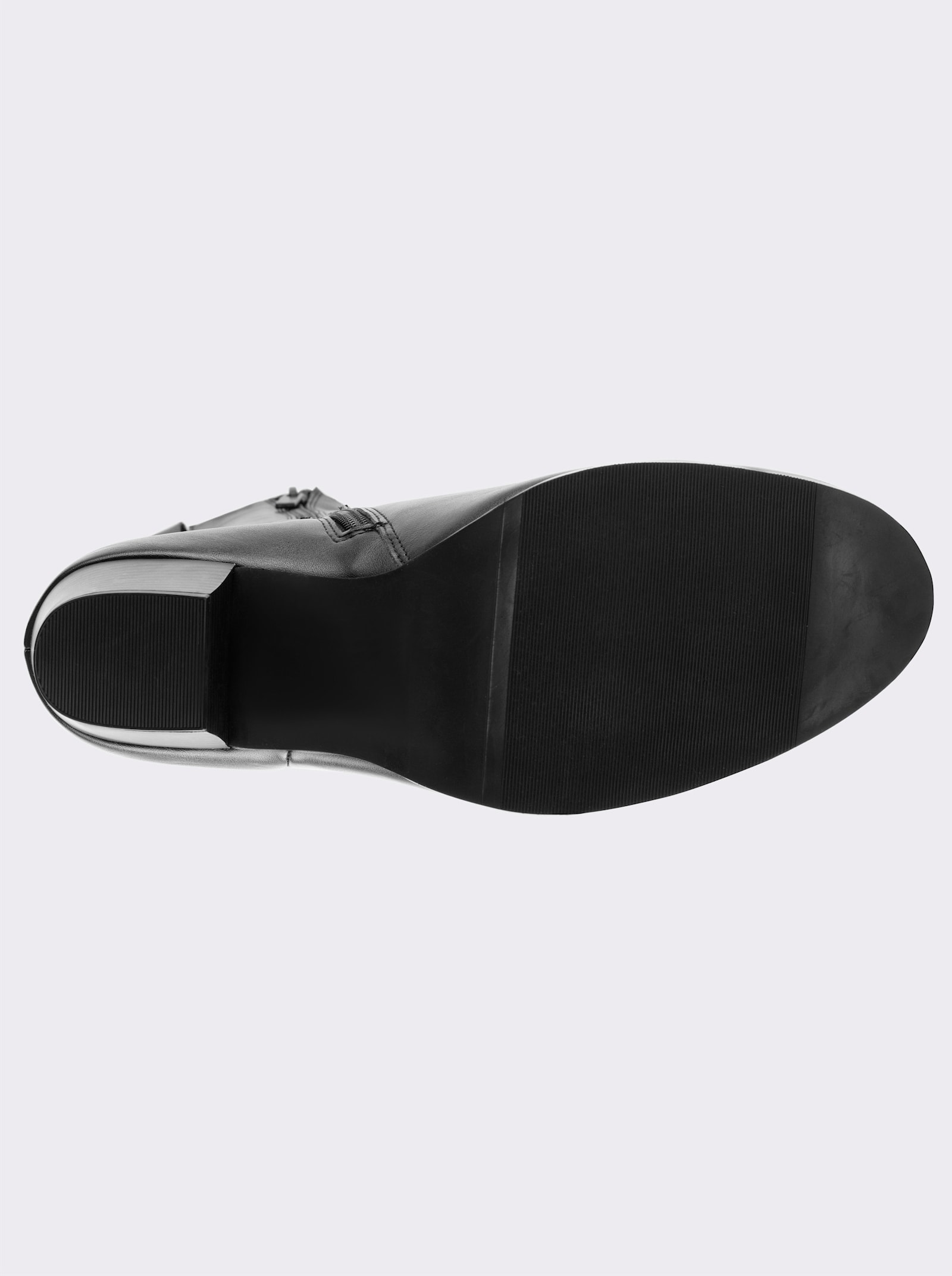 sheego Weitschaftstiefel mit Stretcheinsatz - schwarz