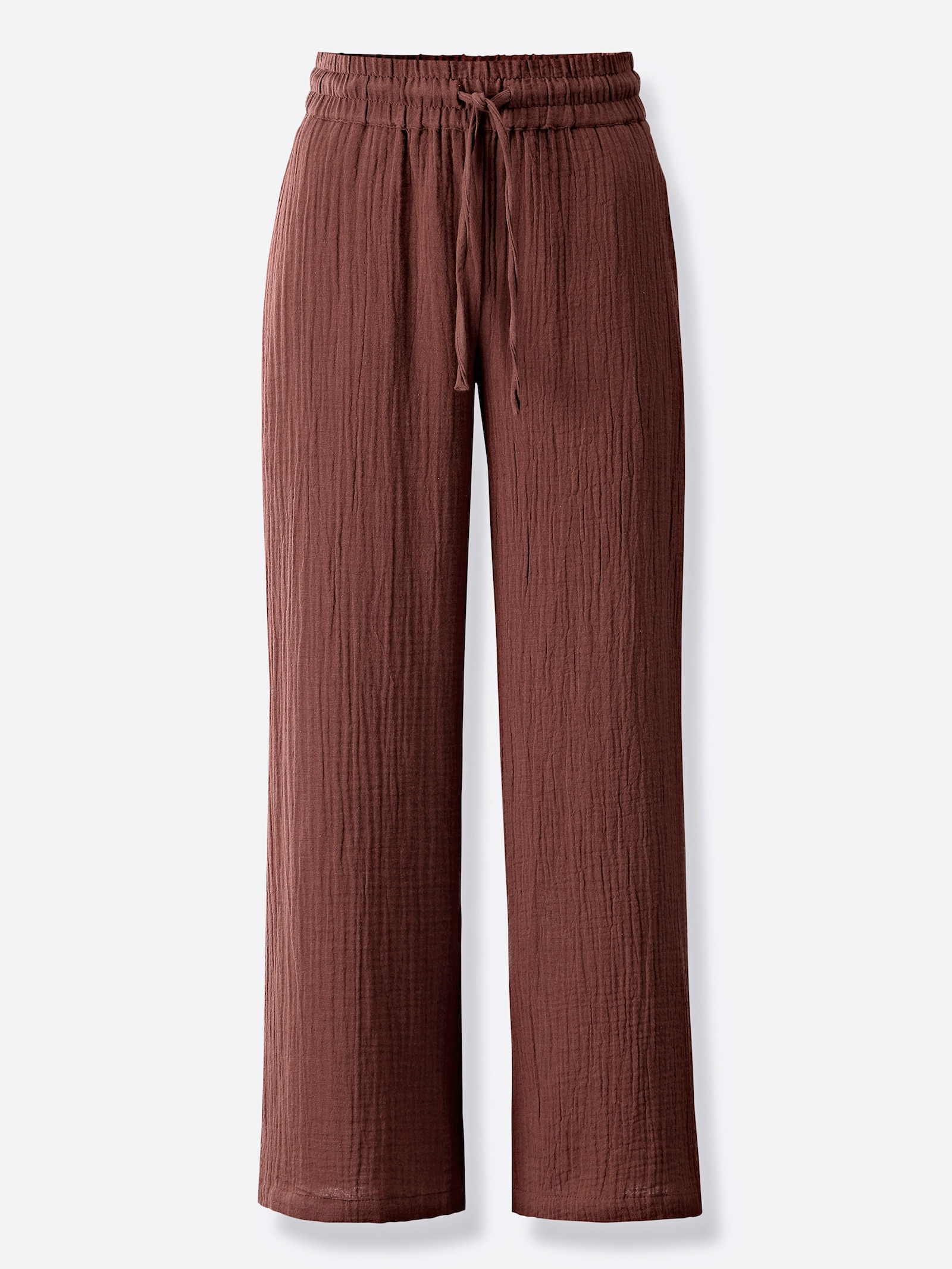 Culotte in Struktur-Qualität - rotbraun