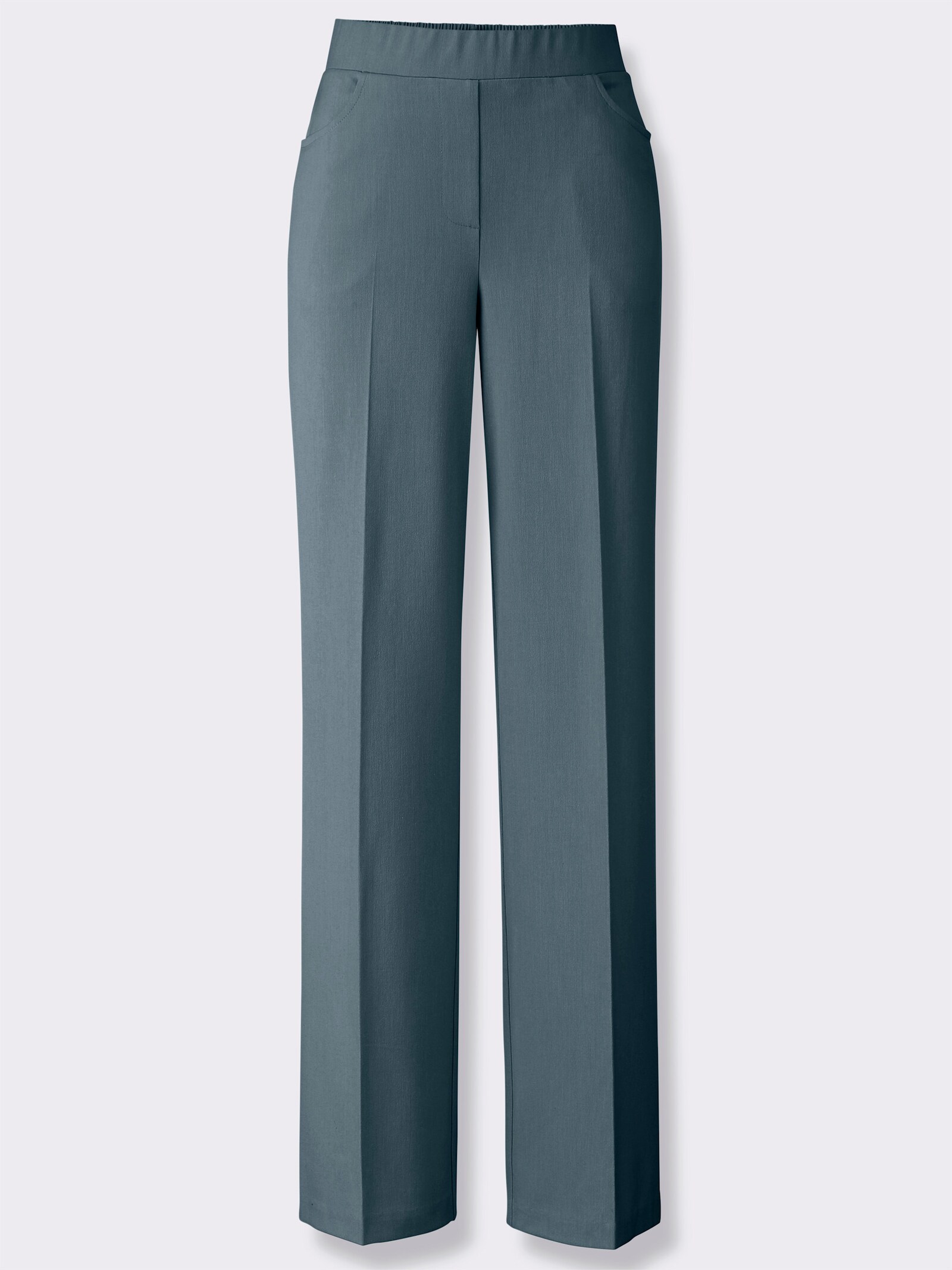 heine Hosen mit Bügelfalte - petrol-meliert