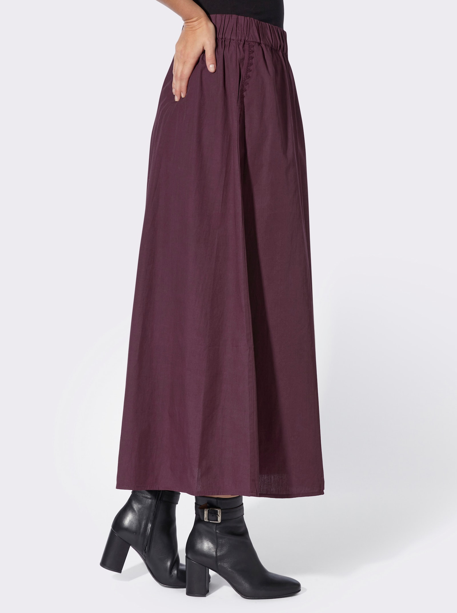 heine A-Linien-Rock mit Dehnbund - burgund