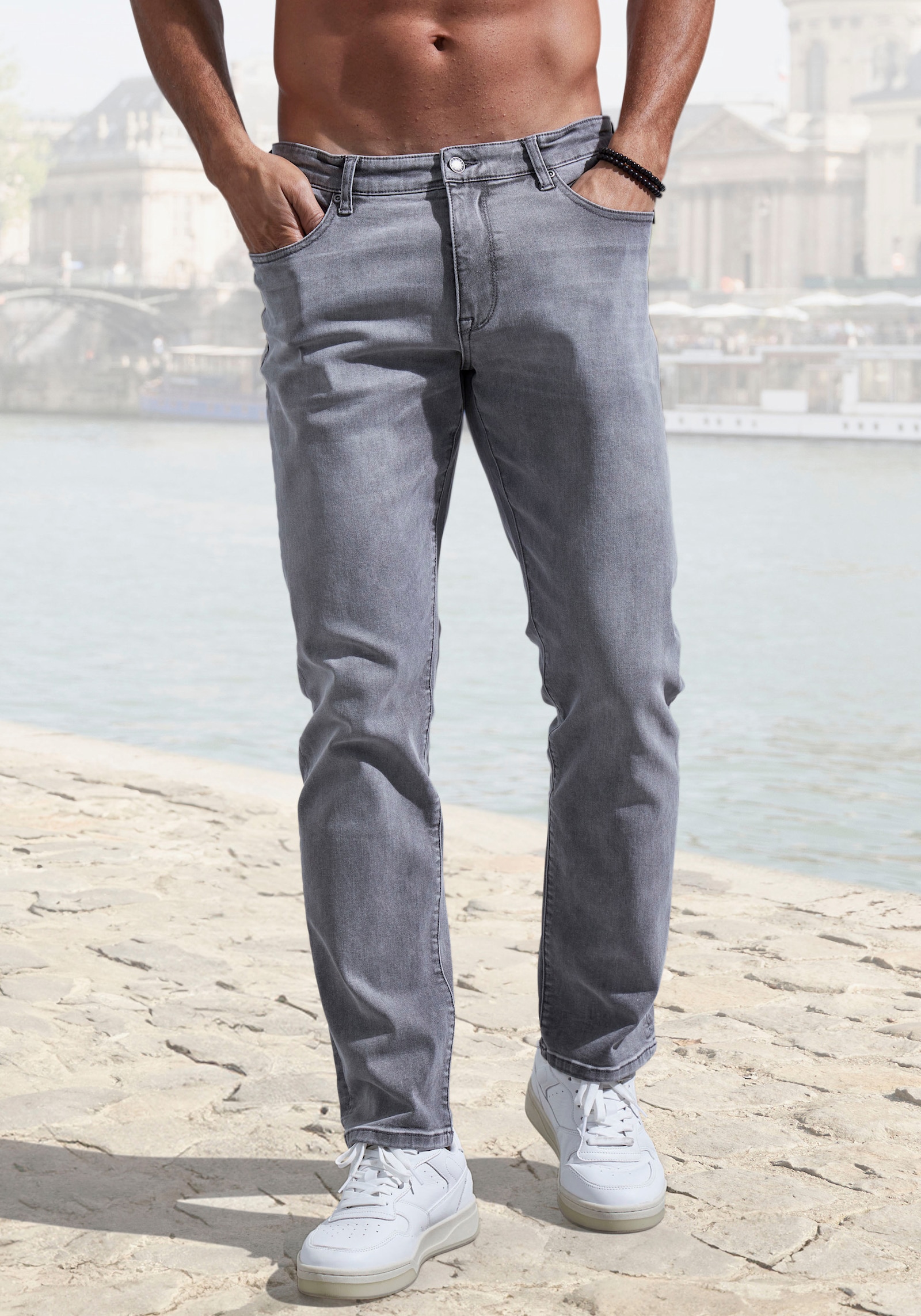 John Devin 5-Pocket-Jeans - grey-denim