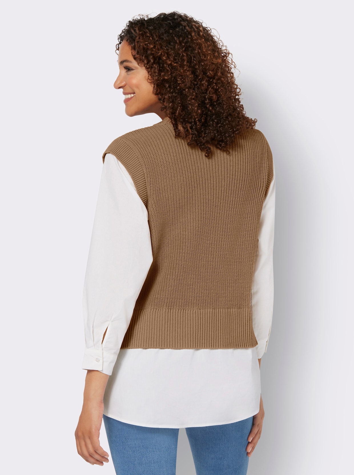 2-in-1-Pullover - camel