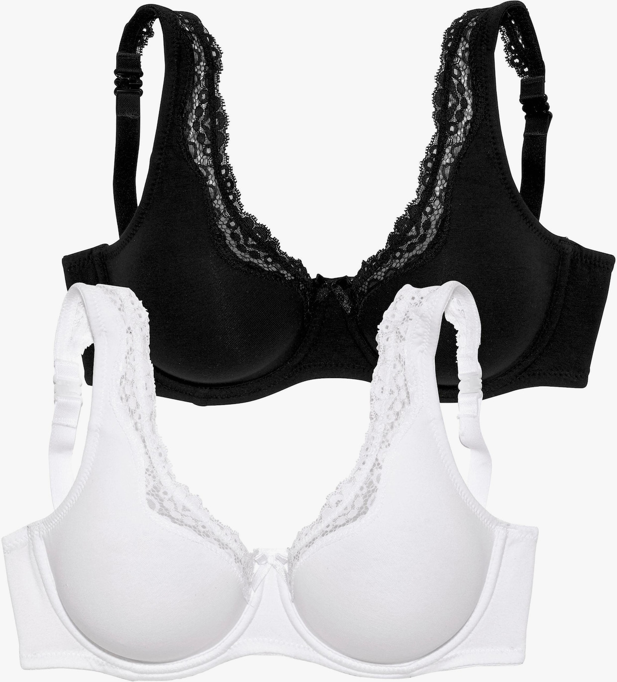 petite fleur Soutien-gorge à armatures - blanc + noir